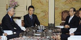 CORRECTED Secretaries general of DPJ, LDP, New Komeito