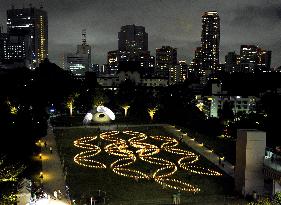 Lanterns lit up in Tokyo to encourage disaster-hit areas