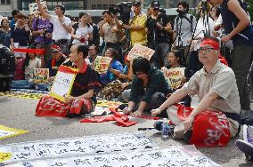 Protest against income disparities in Hong Kong