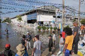 Flooding at industrial estate near Bangkok