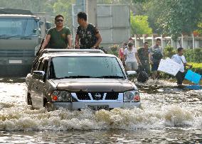 Flood-hit northern Bangkok