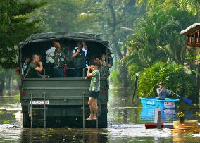 Flood-hit northern Bangkok