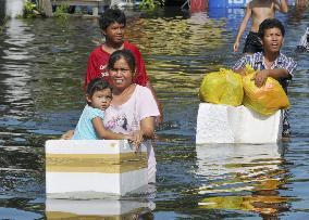 Flood-hit Bangkok suburbs