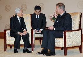 Japanese emperor meets German President Wulff
