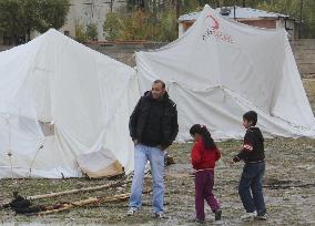 Tents for quake victims in Turkey
