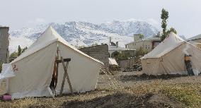 Tents for quake victims in Turkey