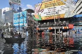 Flooded street in Bangkok