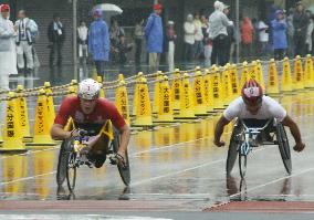 Hug of Switzerland wins Oita int'l wheelchair marathon