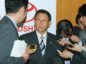 Toyota president Toyoda in Fukuoka