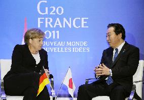 Japanese PM Noda meets German Chancellor Merkel