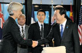Japanese PM Noda, IMF head Lagarde at G20 summit in France