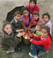 Children affected by earthquake in eastern Turkey