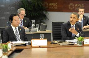 Japan PM Noda, U.S. President Obama at APEC summit