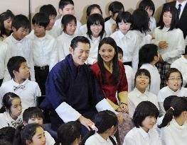 Bhutan king, queen in Fukushima