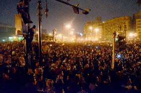 Protestors in Tahrir Square