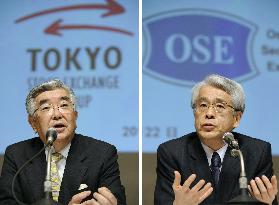 Presidents of operators of Tokyo, Osaka bourses