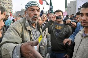 Angry man at Tahrir Square in Cairo