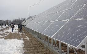 Solar power plant in Hokkaido