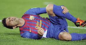 Villa breaks leg