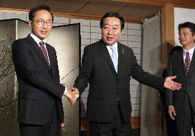 PM Noda, S. Korean President Lee in Kyoto