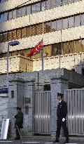 Chongryon flies North Korean flag at half mast