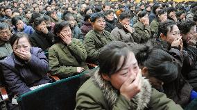 Citizens in Pyongyang react to Kim's death