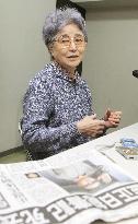 Mother of abductee Megumi Yokota