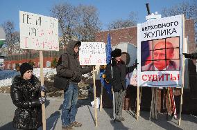 Protest rally in Russian Far East