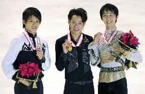 Medalists at Japan figure skating nationals