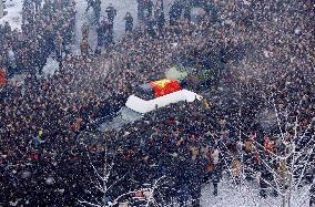 Funeral motorcade for Kim Jong Il