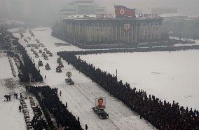 Funeral motorcade for Kim Jong Il