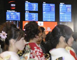 Tokyo stocks start new year higher