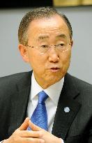U.N. chief Ban in interview