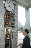 Hiroshima 'peace clock' reset