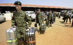 Japanese peacekeeping personnel arrive in S. Sudan