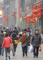 Shoppers in Beijing