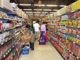 Supermarket in Yangon, Myanmar