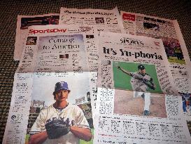U.S. papers' coverage of Japanese pitcher Darvish