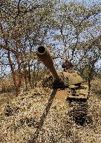 Abandoned tank in S. Sudan