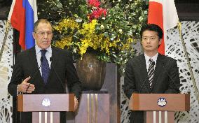 Japanese, Russian foreign ministers at press conference