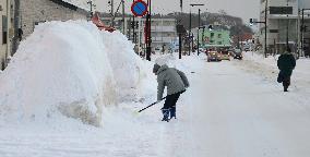 Heavy snow in Akita