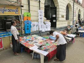 Suu Kyi goods in Yangon