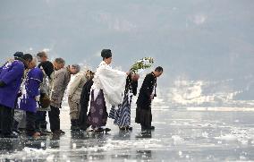 Shinto ritual on Lake Suwa