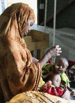 Malnourished child at refugee camp in Kenya