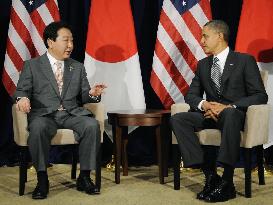Japan PM Noda, U.S. President Obama in Hawaii