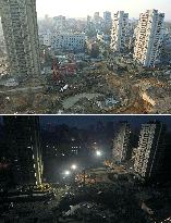 Construction site in Pyongyang