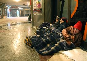 Homeless boys in Serbia