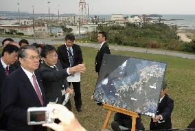 Defense minister in Okinawa