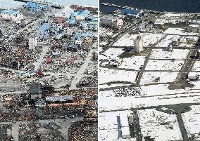 Yamada soon after quake, now