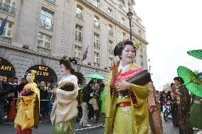 Geisha parade in London